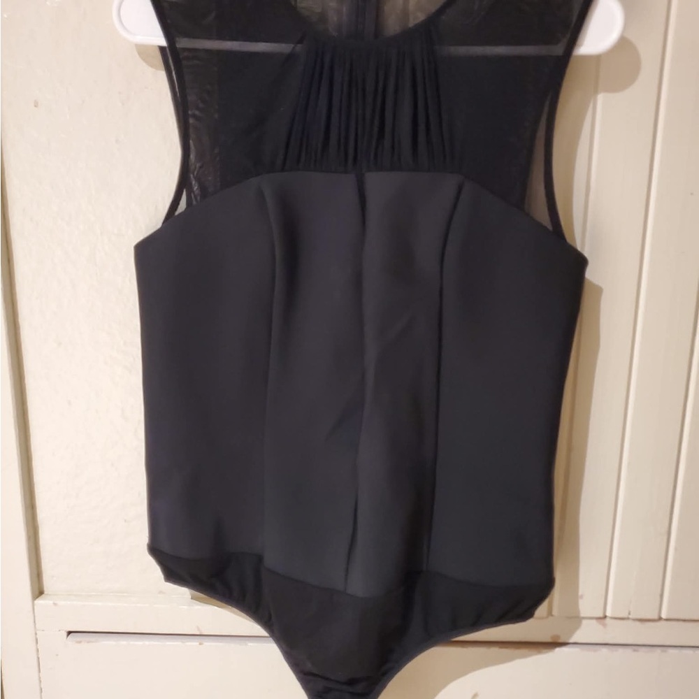 Marciano Black Sheer Detail Top
